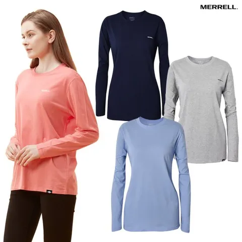 [머렐]머렐 퓨어코튼 여성 긴팔 라운드셔츠 6종