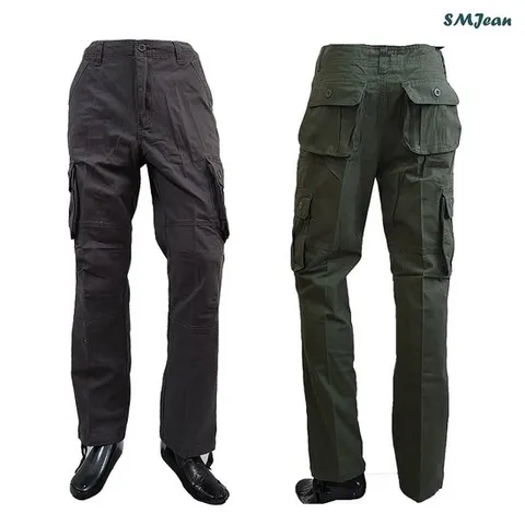 [에스엠진]SMJ367 카고바지 기본일자 중년 남성 면바지 포켓바지