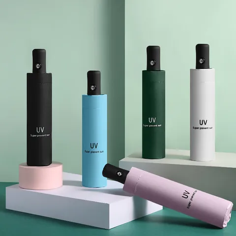 엔비 햇빛 차단 UV 차단 3단 자동 우산 양산 장마
