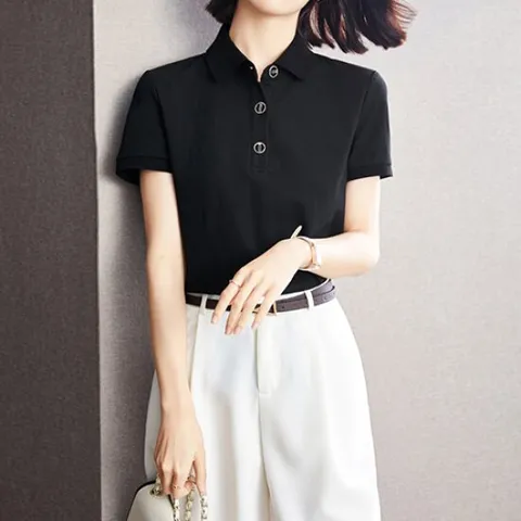 [유니제이] 배일리 카라 반팔 티셔츠