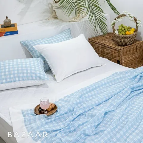 모엔체크 엠보 여름 이불베개세트(SS)