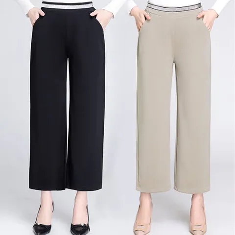 [제리카] 편한 고무줄바지 밴딩 와이드 슬랙스 66 77 88 MDP601