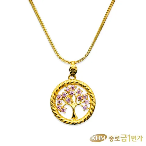 여자 순금 목걸이 골든트리  15g