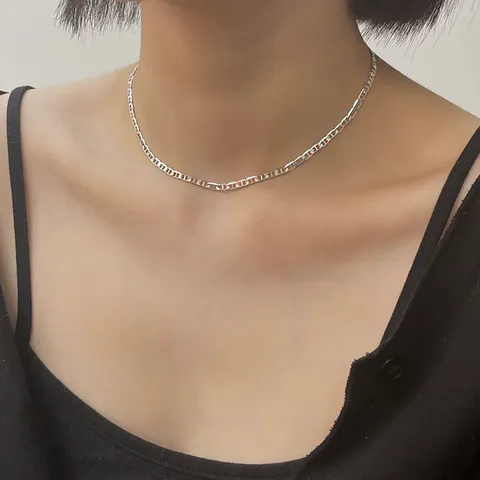 아뮤엘 [925Silver] 사다리체인 쵸크 네크리스 AMQN4658