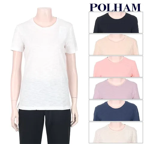 [ 롯데백화점 ][폴햄] 여성 크루넥 솔리드 반팔 티셔츠 PHA2TR2830 DG