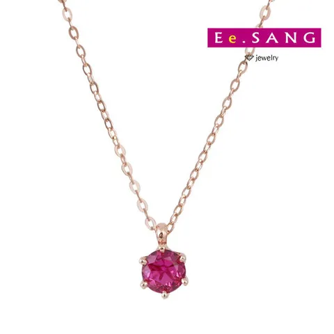 18k 7월 탄생석 앤나 루비 목걸이 18k목걸이
