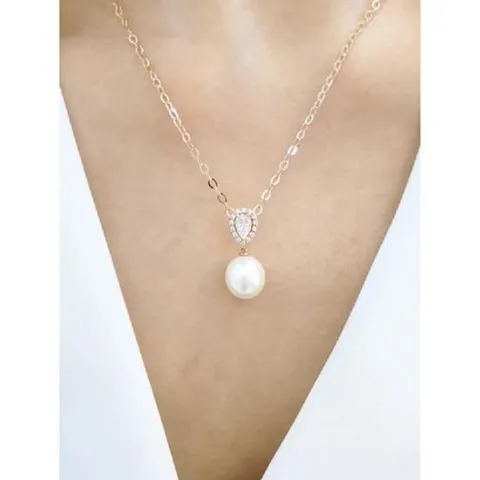 [ 현대백화점 ]미니골드 14K 페어라인 진주 팬던트 목걸이 PRTS4101 NNKM4254