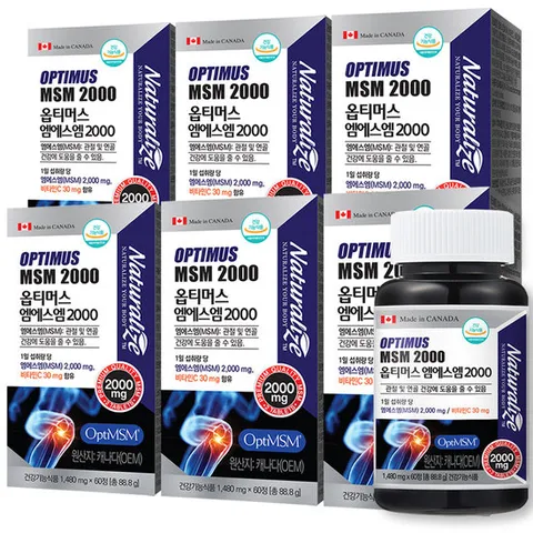 MSM 옵티엠에스엠 OPTIMSM 연골 무릎 관절건강 60정 6박스