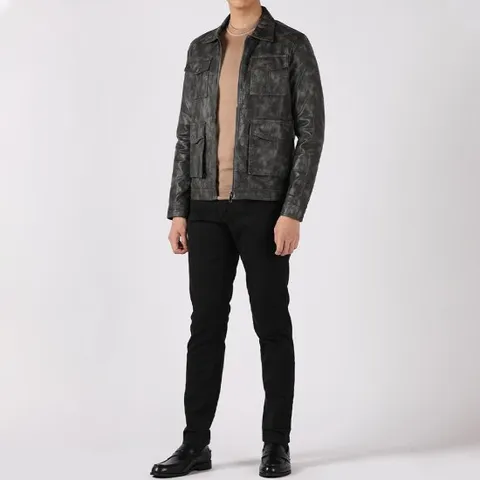 [택가380000원] 빠니깔레 인조 가죽 트러커 재킷 M-NCJP54