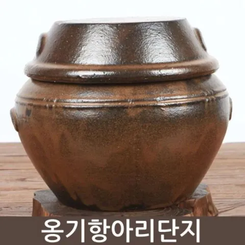 항아리 거친 옹기 양념통 5호