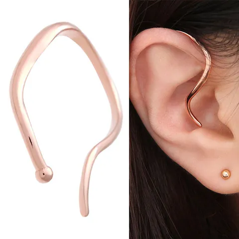 [미니아트] 14kgp 예리엘 이어커프 귀찌 로즈골드 패션 귀걸이