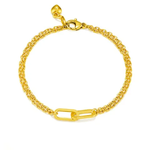 [커플레인] 여자 클립 24k 순금체인팔찌 7.5g+18K장식