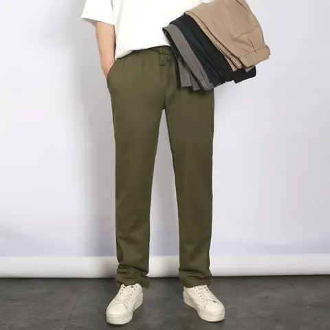 [프랭키뉴욕]남자 린넨 팬츠 여름 마 바지 밴딩 빅사이즈 와이드 남성 블랙 차콜 카키 네이비 베이지_ID2