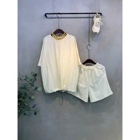 씨샵인더룸 / 크램 바스락 티셔츠 반바지 세트 3color