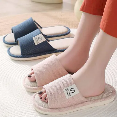 린넨 층간소음 실내슬리퍼 쿠션 실내화 거실화