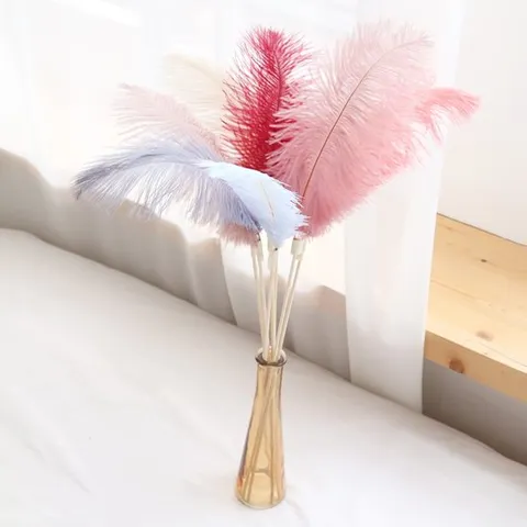 천연 타조 깃털 디퓨저 스틱 인테리어 소품 조화 장식 리드스틱