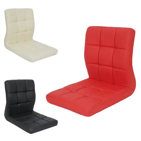 더조아 엠보좌식의자 블랙 편한 등받이 원목 레자 좌식의자