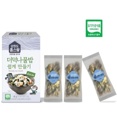 [강원도홈스랑] 국산 더덕 나물밥 쉽게 만들기 /15g*3개/45g