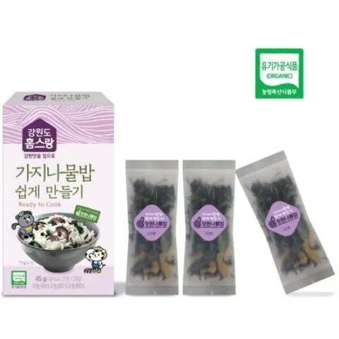 [강원도 홈스랑] 국산 가지 나물밥 쉽게 만들기/15g*3개/45g