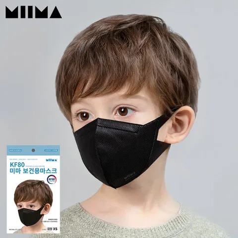 미마 보건용마스크 초소형 검정 90개입(KF80)