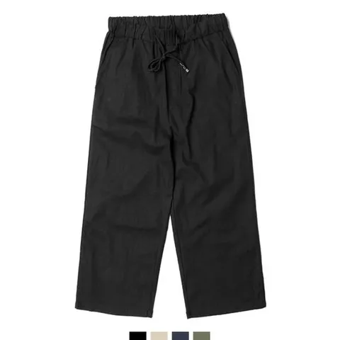 여름바지 린넨 8부 와이드 밴딩팬츠