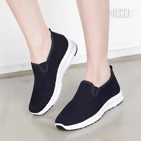 [에피소드블랑] 여자 여름 스포티 메쉬 밴딩 슬립온 3cm