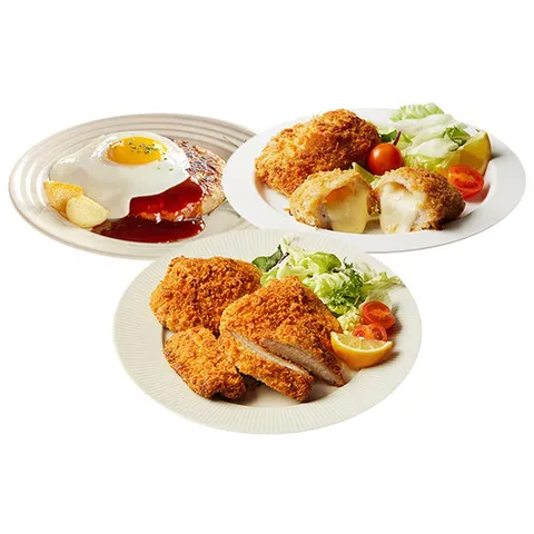 굽다 수제 세트 2호(돈까스+통치즈돈까스+함박스테이크 총6팩)
