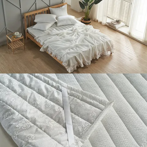 비겐 뱀부 시어서커 리플 여름쿨링 홑이불 침대패드 풀세트(K)