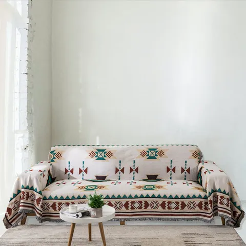 북유럽 컬러 양면 소파커버 캠핑 블랭킷 러그 180x230cm