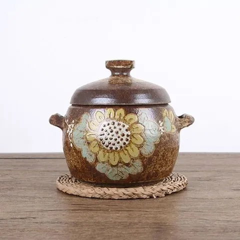 쌀항아리 여주쌀독 분청 해바라기 잡곡단지 4kg