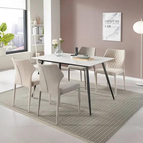 로드퍼니처/델루나 4인용 세라믹 식탁세트/1300