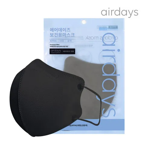에어데이즈 KF94 새부리형 마스크 대형 50매 블랙