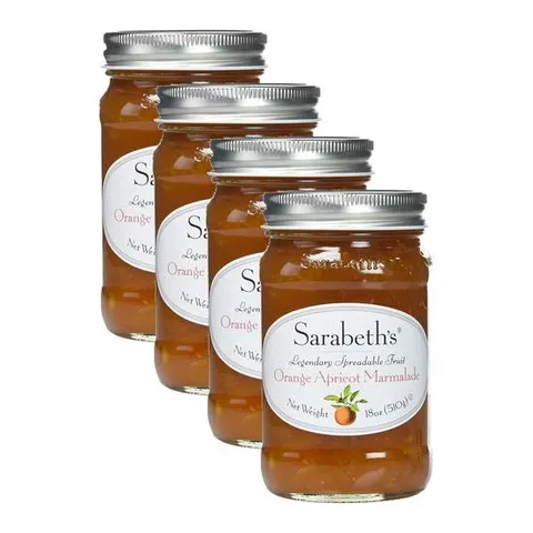 해외배송 Sarabeths 사라베스 오렌지 살구 마말레드 잼 스프레드 510g 4개 Orange Apricot Marmalade Spread