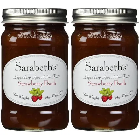해외직구 Sarabeths 사라베스 딸기 복숭아 잼 스프레드 510g 2개 STRWBRY PEACH