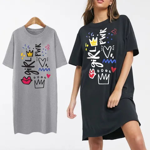 파워_원피스롱티 면반팔티 오버핏박스티 루즈핏 빅사이즈 잠옷