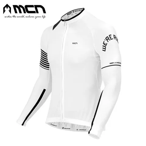 MCN 자전거의류 긴팔져지 라이더 화이트 자전거상의