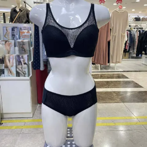 [ 현대백화점 ][비비안 란제리] 인견 매쉬 노와이어 몰드브라 햄라인 팬티 세트 BR6701 BP6701P BK BR6701