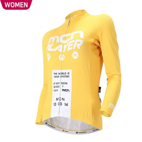MCN 여성 여자 크롬옐로우 긴팔 사이클 자전거져지