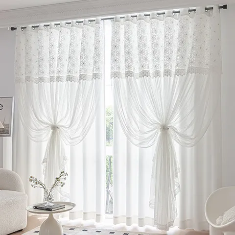 지나송 로엔 웨딩스타일 이중암막커튼 특대형(540×230cm)