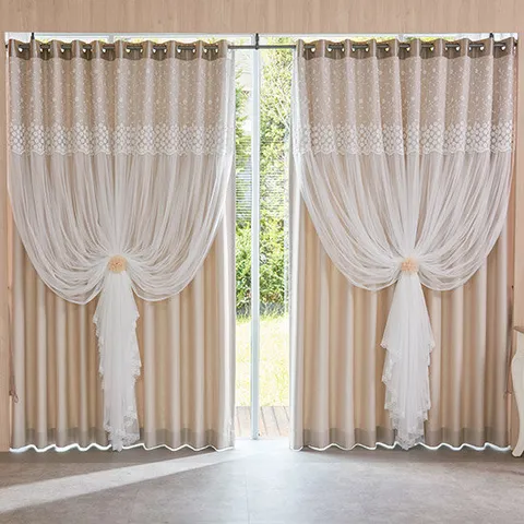 지나송 마리엔 웨딩스타일 이중암막커튼 대형(450×230cm)