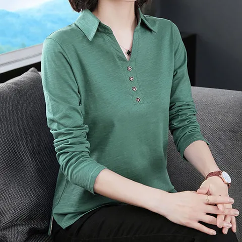 브람스[6809]-버튼 카라 티셔츠