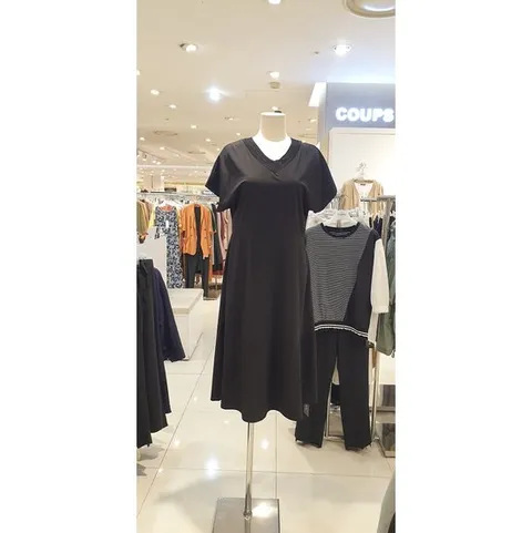 [ 롯데백화점 ][꾸즈]V넥포켓 원피스(CM877O6LM)