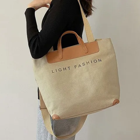 직장인출근가방 캔버스숄더백 직장인 여성 천크로스백 지퍼 캔버