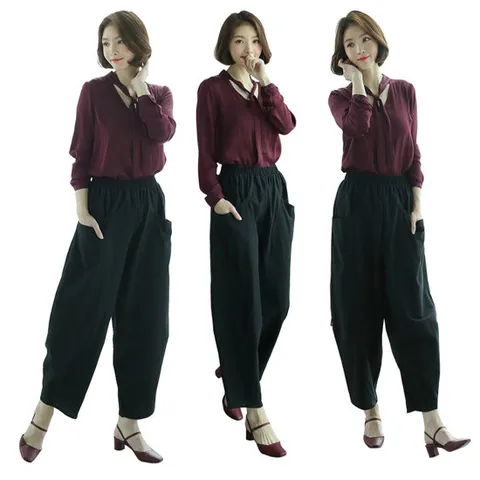 B타입 항아리바지 절바지 절복 우리옷 와이드팬츠 편한바지