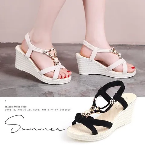 [슈앤필]발편한 여성 여름 웨지 통굽 스트랩 아쿠아 샌들 샌달 센들 슬리퍼 코슬레