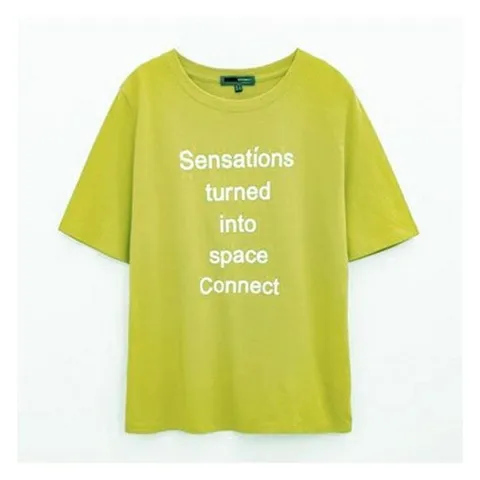 [에이치커넥트]여성 레터링 프린트 티셔츠(3022113148506_313)