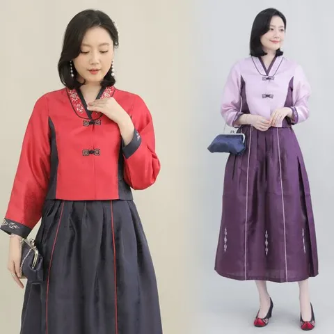 애비뉴투지 엄마옷 환갑 칠순 사계절 여성 양단 개량한복 H08121