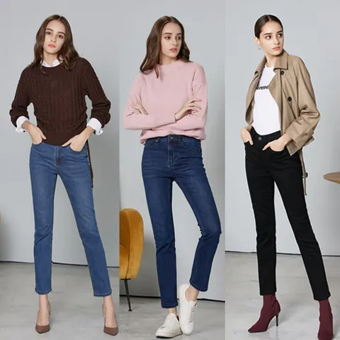 ACP 여성 테일러드진 일자핏 스판데님 3종