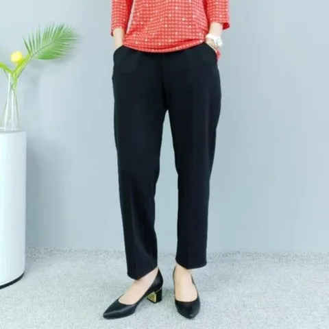 [마마옷짱] 엄마 정장핏 무지 바지 고무줄 일자 몸빼