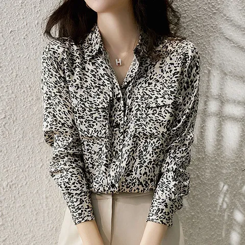 리던[3316]-레오파드 셔츠